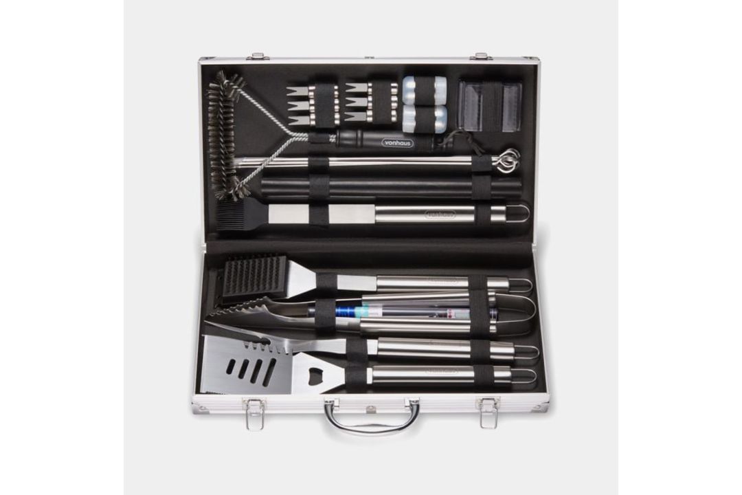 Boxed BBQ Tool Set with Aluminium Case – 25 Piece (LOC: RS1.5-CP291)