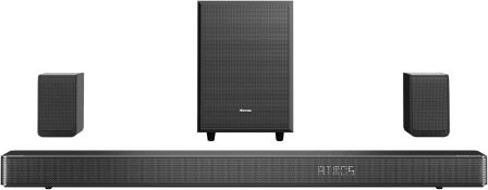 Hisense AX5125H 5.1.2 Channel 500W Dolby Atmos Soundbar with Wireless Subwoofer & Up Firing Speakers