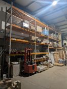 4 BAYS OF INDUSTRIAL RACKING - 5M HIGH - 2.7M BETWEEN LEGS