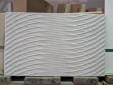 TRADE PALLET TO CONTAIN 14x BRAND NEW PACKS OF SALONI JERSEY GRIS DÉCOR TILES 25x40CM (15 PER PACK