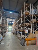 12 BAYS OF INDUSTRIAL RACKING - 5M HIGH - 2.7M BETWEEN LEGS