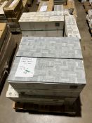 TRADE PALLET TO CONTAIN 34x BRAND NEW PACKS OF RIVERSTONE GREY DECORS 30 x 60CM TILES (6 PER PACK