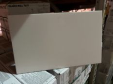 TRADE PALLET TO CONTAIN 44x BRAND NEW PACKS OF COTRACT FLAT MATT WHITE TILES 25 x 40cm (12 PER
