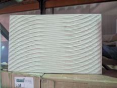 TRADE PALLET TO CONTAIN 12x BRAND NEW PACKS OF SALONI JERSEY BLANCO DÉCOR TILES 25x40CM (15 PER PACK