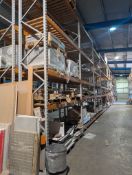12 BAYS OF INDUSTRIAL RACKING - 5M HIGH - 2.7M BETWEEN LEGS