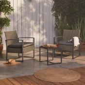 Boxed 2 Seater Outdoor Rattan Garden Bistro Set (LOC: SR5(1.2)-SK30)