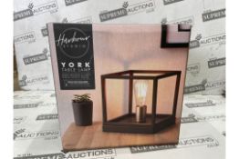 8 X BRAND NEW York Square Matt Bronze effect Table lamp RRP £30 EACH, This York square table lamp