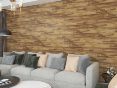 4 X BRAND NEW Interbuild Acacia Solid Wood Wall Panels 1219 x 152 x 10 mm, 5-Pack, Golden Teak