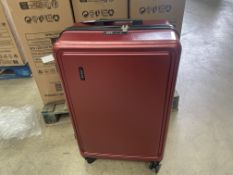 BRAND NEW KONO PREMIUM 28 INCH RED LUGGAGE BAG WITH SECURITY LOCKING RRP £179 (LOC: 46.18-aa8787)