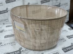18 X BRAND NEW KPEZIN LAMP SHADES RATTAN DESIGN (LOC: 17.12-aa8799)