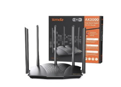 Boxed New Tenda Wi-Fi 6 Router AX3000 – Dual Band 2.4Ghz/5Ghz, 1xWAN/3xLAN Gigabit Ports, 5x6dBi