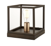 5 x Boxes of 2 York Square Matt Bronze effect Table lamps, This York square table lamp would make