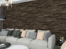 4 X BRAND NEW Interbuild Acacia Solid Wood Wall Panels 1219 x 152 x 10 mm, 5-Pack, Espresso RRP £
