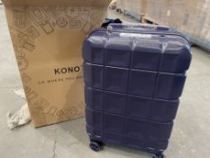 2 X BRAND NEW KONO PREMIUM 24 INCH DARK BLUE/BLACK 24 INCH LUGGAGE DARK GREY WITH SECURITY LOCK