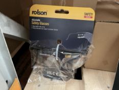 8 X BRAND NEW ROLSON ADJUSTABLE SAFETY GLASSES R28.2 (LOC: 28.2-M67)