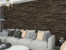 2 X BRAND NEW Interbuild Acacia Solid Wood Wall Panels 1219 x 152 x 10 mm, 5-Pack, Espresso RRP £