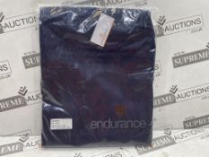20 X BRAND NEW ENDURANCE NAVY COTTON BIB AND BRACE SIZE LARGE (LOC: 18.13-AA7153)