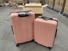 BRAND NEW SET OF 2 KONO PREMIUM LUGGAGE SET INCLUDING 28 INCH AND 24 INCH LUGGAGE BAGS IN NUDE BLACK
