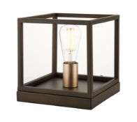 4 x Boxed New York Square Matt Bronze effect Table lamps, This York square table lamp would make a