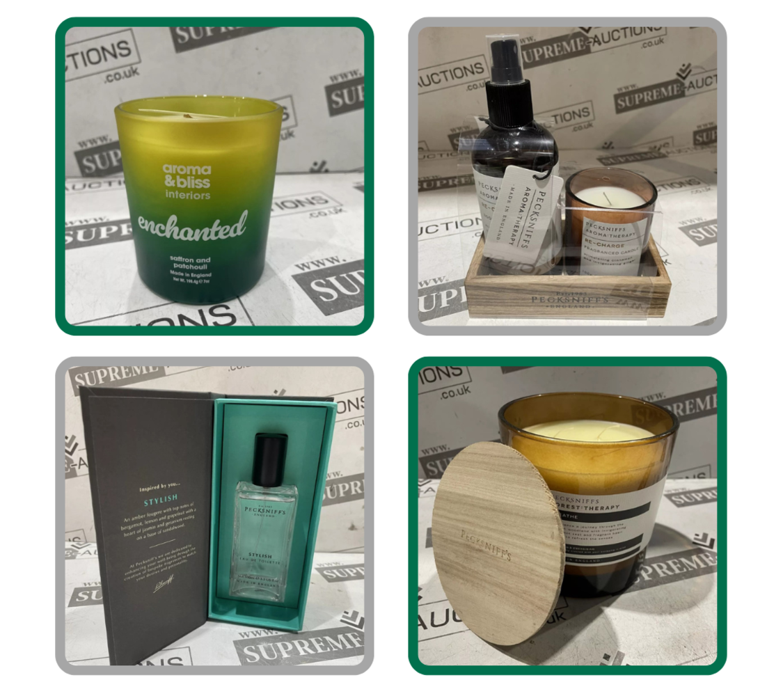 BRAND NEW PREMIUM BRAND PECKSNIFFS ENGLAND CANDLES, DIFFUSERS, GIFT SETS, EDT AND MUCH MORE