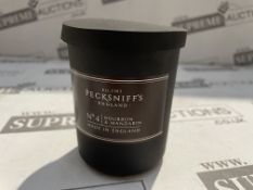 20 X BRAND NEW PECKSNIFFS ENGLAND N04 BOURBON AND MANDARIN PREMIUM SCENTED CANDLES 100G RRP £15 EACH