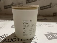 12 X BRAND NEW PECKSNIFFS ENGLAND 184G MOOD THERAPY HOPE INFUSED NEROLI AND ORANGE SCENTED CANDLES