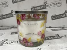 6 X BRAND NEW PECKSNIFFS ENGLAND 550G LUXURY PEONY AND SWEET WILLIAM SCENTED CANDLES RRP £57 EACH (