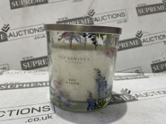 6 X BRAND NEW PECKSNIFFS ENFLAND 550G LUXURY LILY AND LUPIN SCENTED CANDLES RRP £57 EACH (50735) (