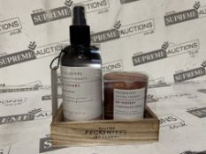 10 X BRAND NEW PECKSNIFFS ENGLAND WOODEN DUO CADDY GIFT SETS INCLUDING AROMA THERAPY RE-COVERY