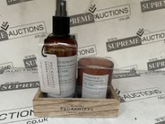 10 X BRAND NEW PECKSNIFFS ENGLAND DUO WOODEN CADDY GIFT SETS INCLUDING AROMA THERAPY DE-TOX