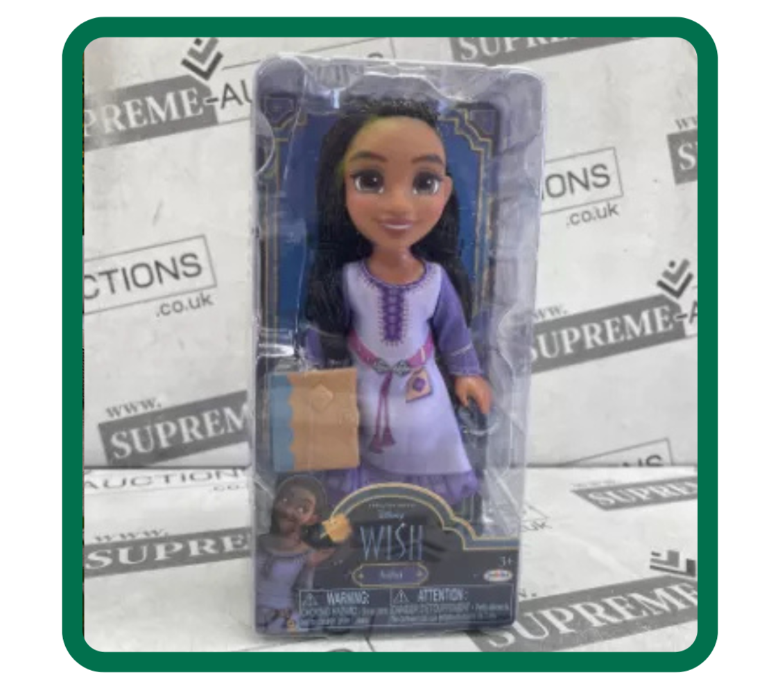 BRAND NEW DISNEY ASHA COLLECTABLE CHILDRENS DOLLS SOLD IN TRADE AND PALLET LOTS. DELIVERY AVAILABLE