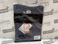 20 X BRAND NEW PORTWEST NAVY ANTI STATIC T SHIRTS SIZE SMALL (LOC: 49.3-AA4585)