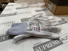 144 X BRAND NEW PAIRS OF PORTWEST GREY AND WHITE ESD PU FINGERTIP PROFESSIONAL WORK GLOVES (LOC: