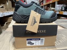 8 X BRAND NEW PAIRS OF PORTWEST TREKKER SAFETY SHOES SIZE 5 (LOC: 48.2-AA6050)