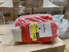144 X BRAND NEW PAIRS OF PORTWEST RED PVC KNITWRIST PROFESSIONAL WORK GLOVES SIZE MEDIUM (LOC: 44.