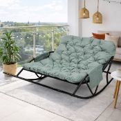 Boxed Metal Rocking Chair Blue (LOC: SR6(7.2)-WO314)
