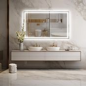 Boxed Rectangle Mirror Size:50 cm H x 70 cm W (LOC: SR6(7.2)-WO318)