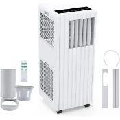 Boxed 5-in-1 Portable Air Conditioner 7000 BTU - Cooling, Dehumidifier, Fan, Sleep & Quiet Modes -