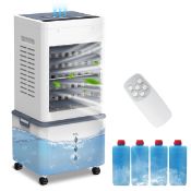 Boxed 10L Portable Air Cooler Fan with 7 Color Lights, 3-in-1 Cooling Conditioner Humidifier with