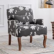 Boxed Ariew Tufted Armchair Upholstered Solid Wood Accent Chair for Living Room,Bedroom (LOC: SR6(