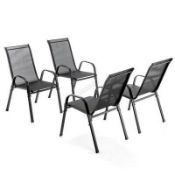 Boxed Stackable Garden Chairs (Set of 4) (LOC: SR6(7.1)-WO310)