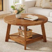Boxed Solid Wood Four Leg Coffee Table with Storage (LOC: SR6(7.1)-WO305)