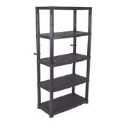 4 x Assorted Essentials 5-Tier Plastic Garage Shelving (LOC: SR1.1.6-LD51)