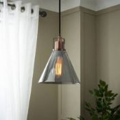 Inlight Dafyd Cone Gloss Antique copper effect LED Pendant ceiling light, (Dia)205mm (LOC: SR1.1.5-