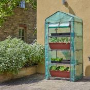 Smart Garden Products 0.7x0.5m 4 Tier Grozone Plastic Growhouse (LOC: SR1.1.4-LE140)