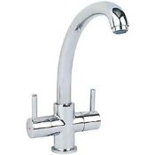 Boxed Lahn Dual-Lever Mono Mixer Kitchen Tap Chrome RRP £129.99 (LOC: SR3(1.6)-SH780)