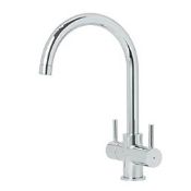 Boxed Trebbia Dual-Lever Mono Mixer Kitchen Tap Chrome RRP £119.99 (LOC: SR3(1.6)-SH800)
