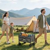 Boxed Outsunny 62L Festival Trolley, 60kg Heavy Duty Folding Trolley Cart (LOC: SR7Left-FP171)