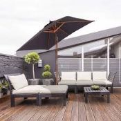 Boxed Outsunny 2m x 1.5m Tilt Mechanism Bamboo Wooden Parasol (LOC: SR7Left-FP198)