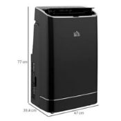 Boxed HOMCOM 14000 BTU Mobile Air Conditioner with WiFi Smart App. RRP £399.99. (LOC: SR7Left-